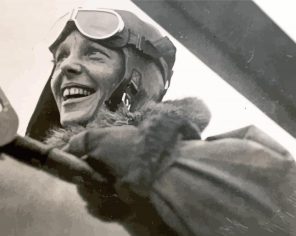Amelia Earhart In Plane Paint By Numbers