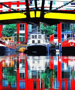 Amsterdm Barges Paint By Numbers