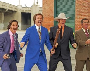 Anchorman Characters paint by numbers