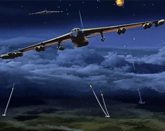 Boeing B52 Stratfortress paint by numbers