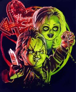 Bride Of Chucky Paint by Numbers