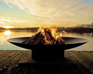 Wood Firepit Paint by Numbers