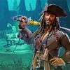 Captain Jack Sparrow Sea Of Thieves paint by numbers