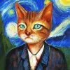 Cat Van Gogh paint by numbers