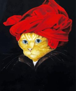 Kitty With Turban Paint by Numbers