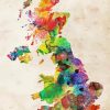 England Map Paint By Numbers
