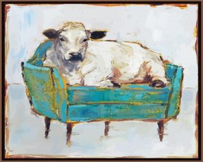 Cow On Couch Paint By Numbers