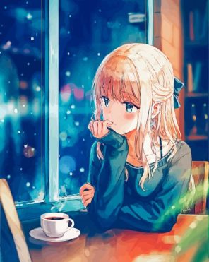 Adorable Anime Girl Paint By Numbers