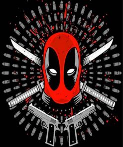 Deadpool Logo Paint by Numbers
