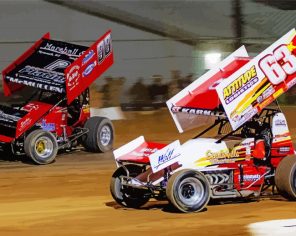 Dirt Track Racing paint by numbers