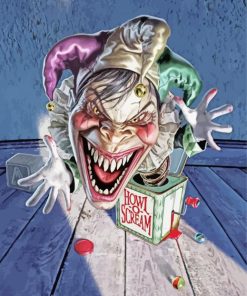 Evil Clown Paint By Numbers