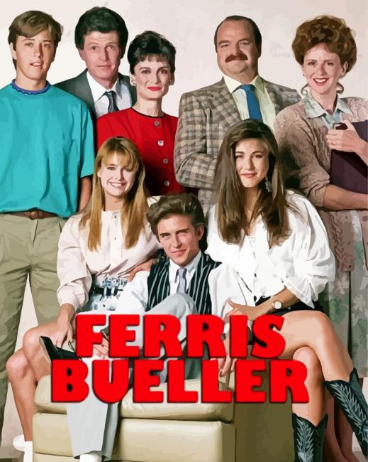 Ferris Buellers Day Off Characters paint by numbers
