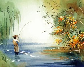 Fly Fishing Art paint by numbers