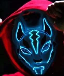 Fox Neon Mask paint by numbers