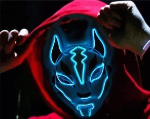Fox Neon Mask paint by numbers