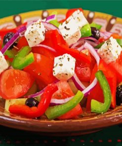 Greek Salade Meal Paint By Paintings