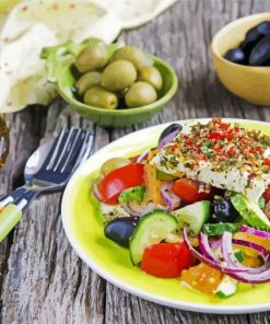 Greek Salad With Olives paint by numbers