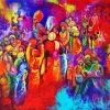 Holi Festival Scene paint by numbers