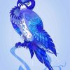 Illustration Mystic Blue Owl paint by numbers