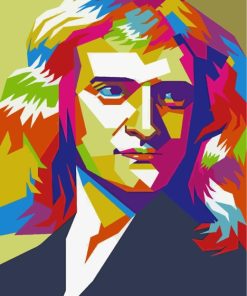 Artistic Isaac Newton Paint by Numbers