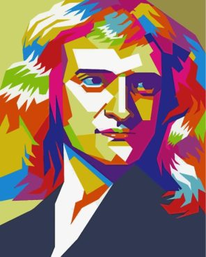 Artistic Isaac Newton Paint by Numbers