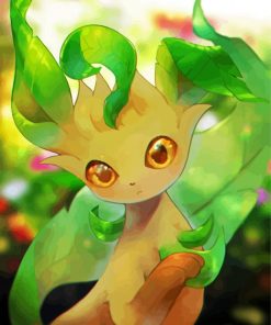 Artistic Leafeon Paint By Numbers