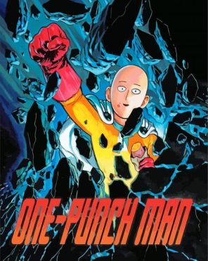 One Punch Man Poster Paint by Numbers