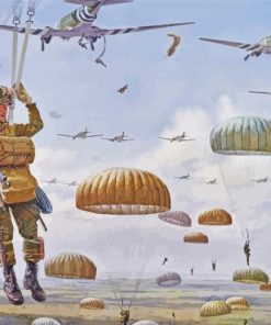 Paratroopers Art paint by numbers
