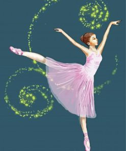 Pink Ballerina Paint by numbers