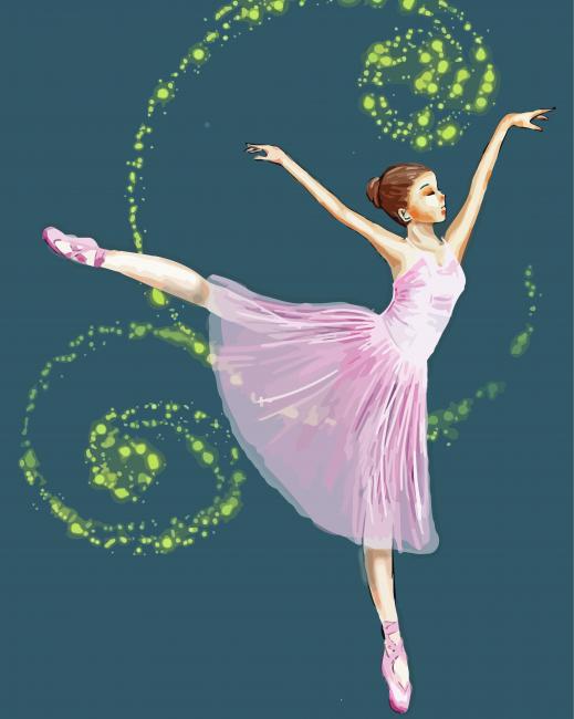 Pink Ballerina Paint by numbers