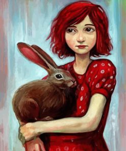 Girl With Rabbit Paint By Numbers