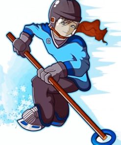 Ringette Player Art paint by numbers