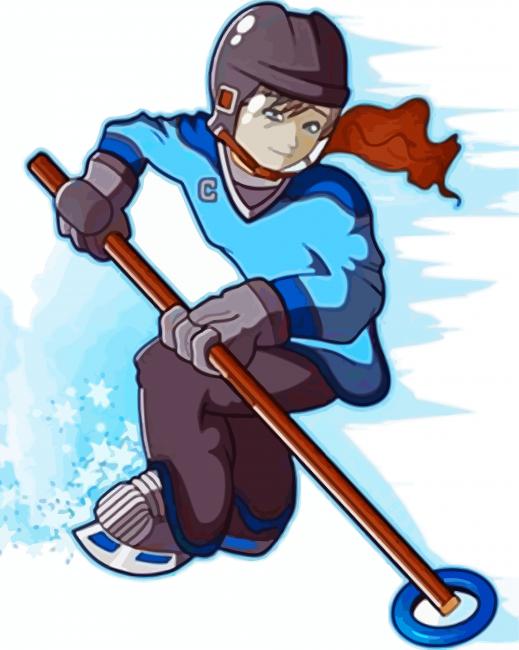 Ringette Player Art paint by numbers