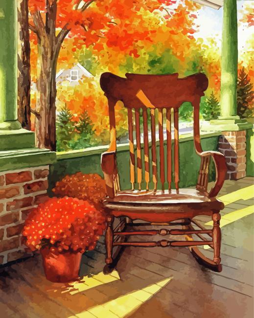 Rocking Chair Paint By Numbers - ThePaintByNumbers.COM