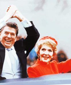 Ronald Regan And His Wife paint by numbers