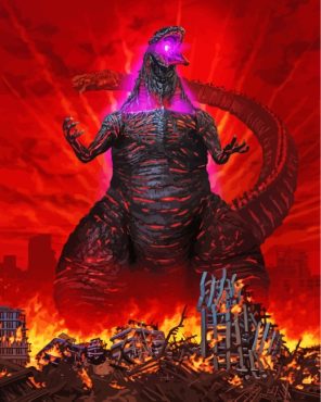 Shin Godzilla Poster Paint By Numbers
