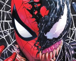 Spider Man With Venom Paint By Numbers