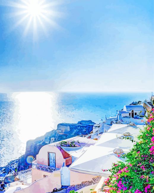 Santorini Summer Paint By Paintings