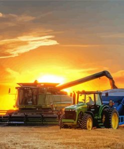 Sunset Harvest Truck paint by numbers