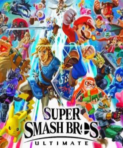 Super Smash Bros Paint By Numbers