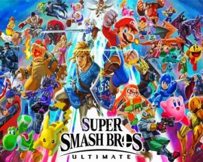 Super Smash Bros Paint By Numbers