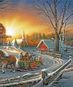 Terry Redlin In Winter Paint By Numbers