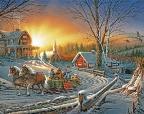 Terry Redlin In Winter Paint By Numbers