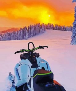 Aesthetic Snowmobile Paint by Numbers