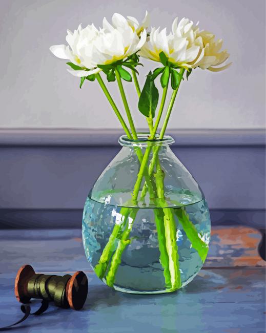Tulips Flowers In Jar Paint By Numbers