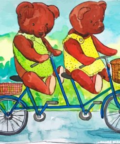 Bears On Bikes Paint By Numbers