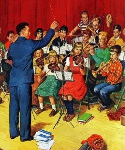 Vintage School Orchestra paint by numbers
