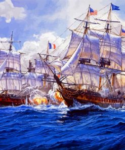 Warships Sea Battles Paint By Paintings