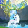 Waterfall Horse paint by numbers