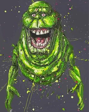 Abstract Slimer paint by numbers